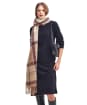 Women's Barbour Tartan Boucle Scarf - Muted Cabernet