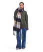 Women's Barbour Rawson Check Scarf - Navy / Pink Rust