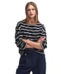 Women's Barbour Caroline Crew Neck Sweatshirt - Black Stripe