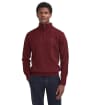 Men's Barbour Essential Wool Half Zip Sweater - Ruby