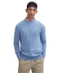 Men's Barbour Essential Lambswool Crew Neck Sweater - Cool Blue