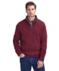 Men's Barbour Nelson Half Zip Sweater - Port