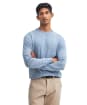 Men's Barbour Pima Cotton Crew Neck Sweater - Mineral Blue