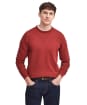 Men's Barbour Pima Cotton Crew Neck Sweater - Highland Red