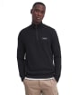 Men’s Barbour International Essential Half Zip Sweater - Black / Pewter