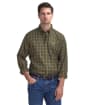 Men's Barbour Sporting Tattersall Shirt - Long Sleeve - Mid Olive