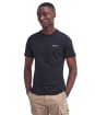 Men's Barbour International Small Logo Tee - BLACK/PEWTER 2