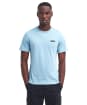 Men's Barbour International Small Logo Tee - Concrete Blue