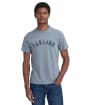 Men's Barbour Ancroft Tartan Cotton T-Shirt - Mid Grey Marl