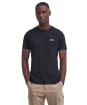 Men's Barbour International Philip Tipped Cuff Cotton T-Shirt - Black