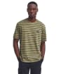 Men's Barbour International Bernie Stripe Cotton T-Shirt - Bleached Olive