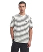 Men's Barbour International Bernie Stripe Cotton T-Shirt - Whisper White