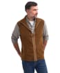 Men's Barbour Langdale Fleece Gilet - Rust Brown