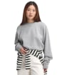 Women's Barbour Bede Oversized Crew Sweatshirt - Light Grey Marl