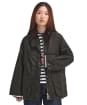 Women's Barbour Womens Bedale Waxed Jacket - Olive / Classic Tartan