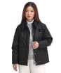 Women's Barbour Spey Waxed Jacket - Black / Modern Tartan