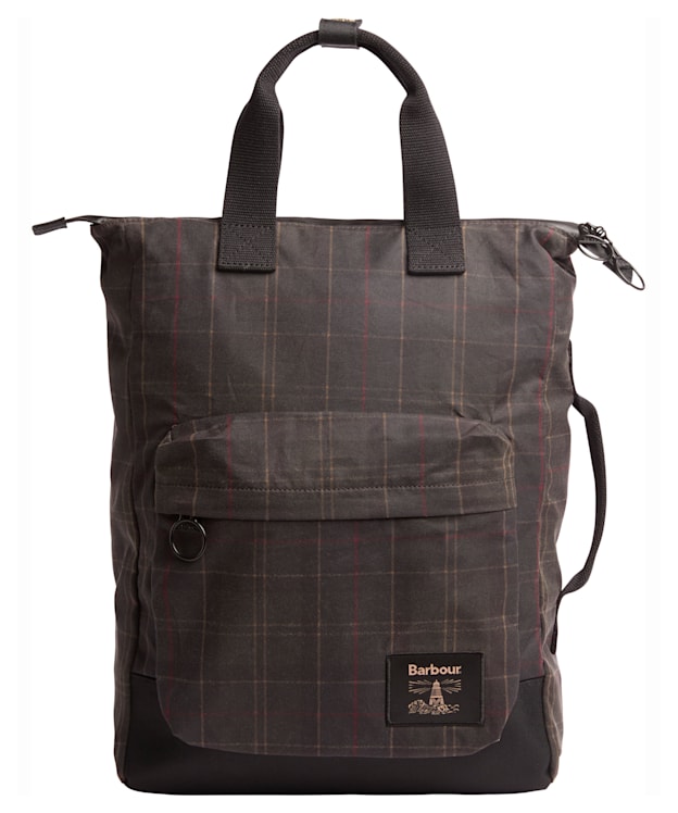 Barbour Field Tartan Waxed Backpack - Dark Classic Tartan