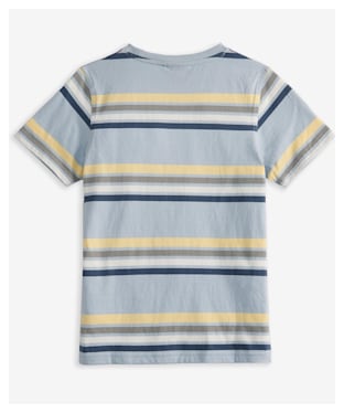 Boy's Barbour Hamstead Stripe Short Sleeve Crew Neck Cotton T-Shirt, 6-9yrs - Niagra Mist