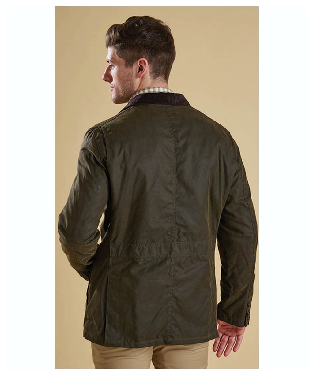 Barbour Lutz Waxed Jacket - Olive