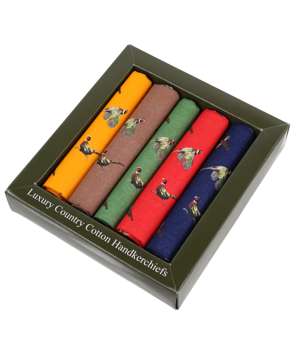 Men's Soprano Pheasant Handkerchief Pack - Multi
