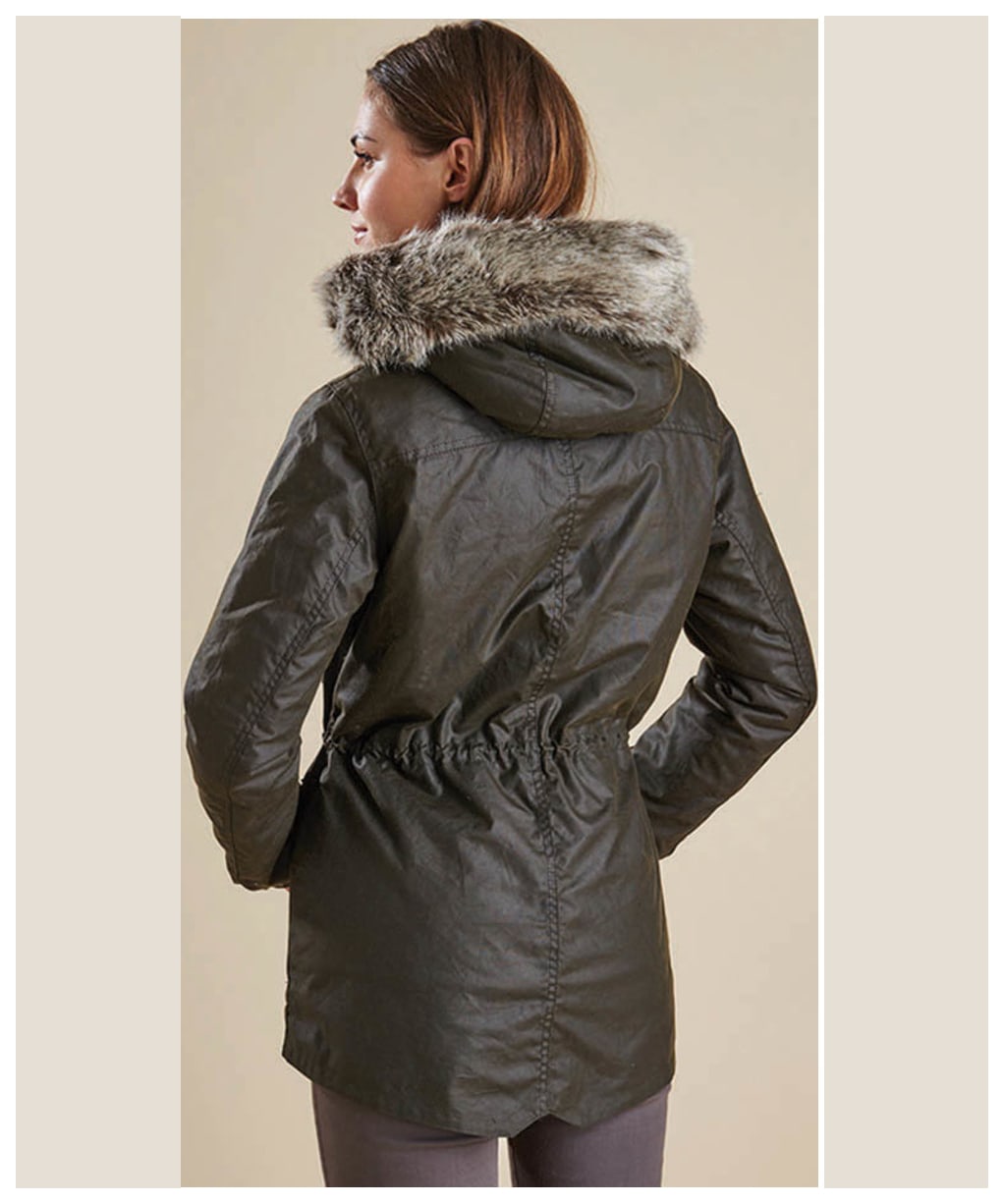 Women's Barbour Kelsall Waxed Jacket - Olive