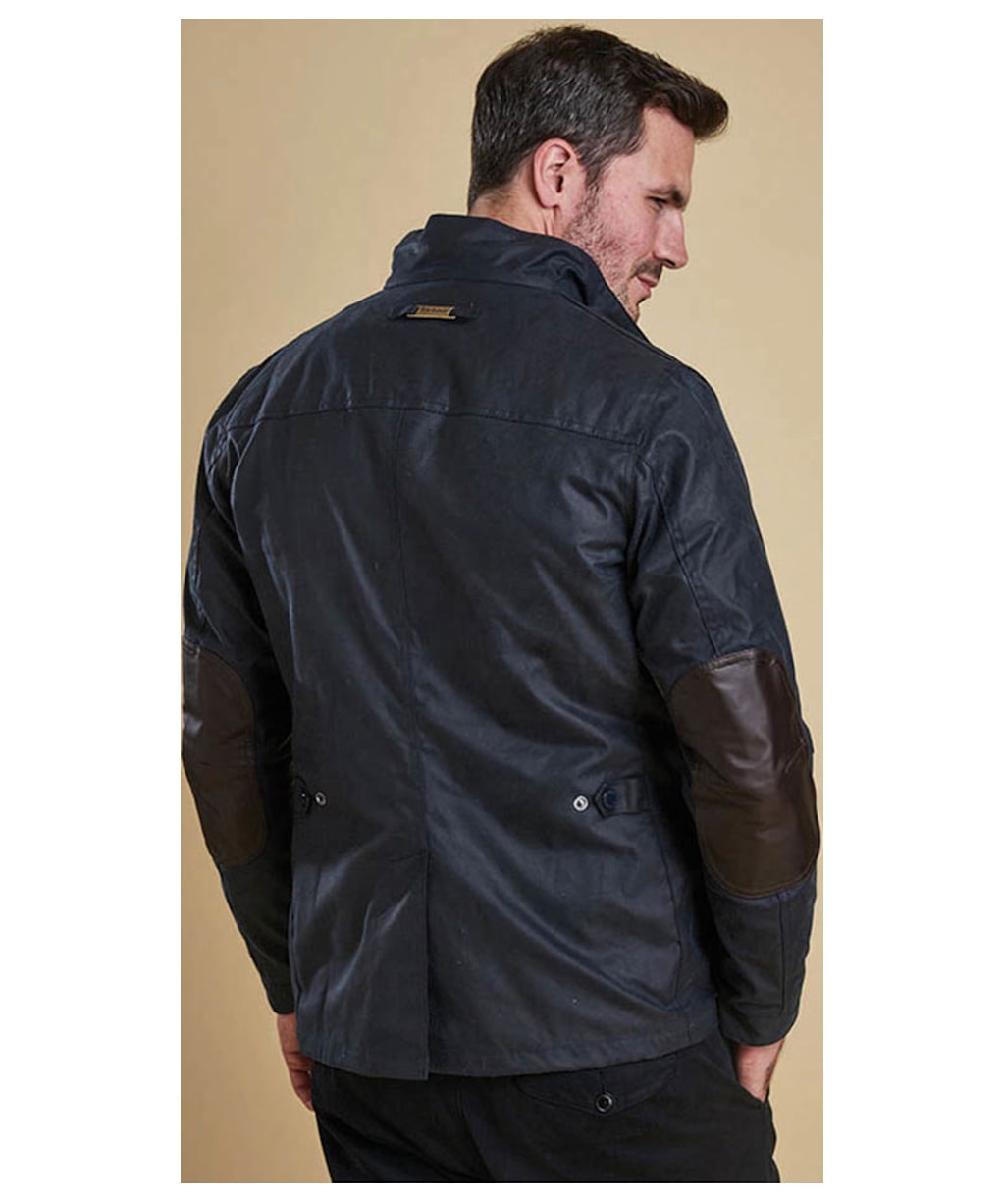 Barbour Ogston Waxed Jacket - Navy