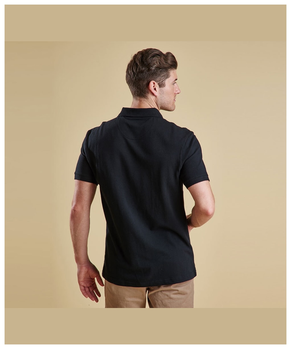 Men's Barbour Sports Polo 215G - Black