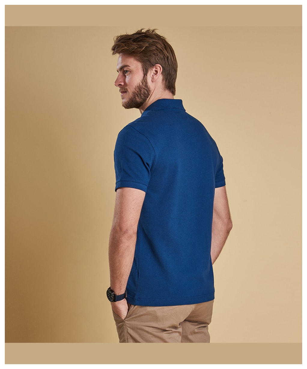 Men's Barbour Sports Polo 215G - Deep Blue