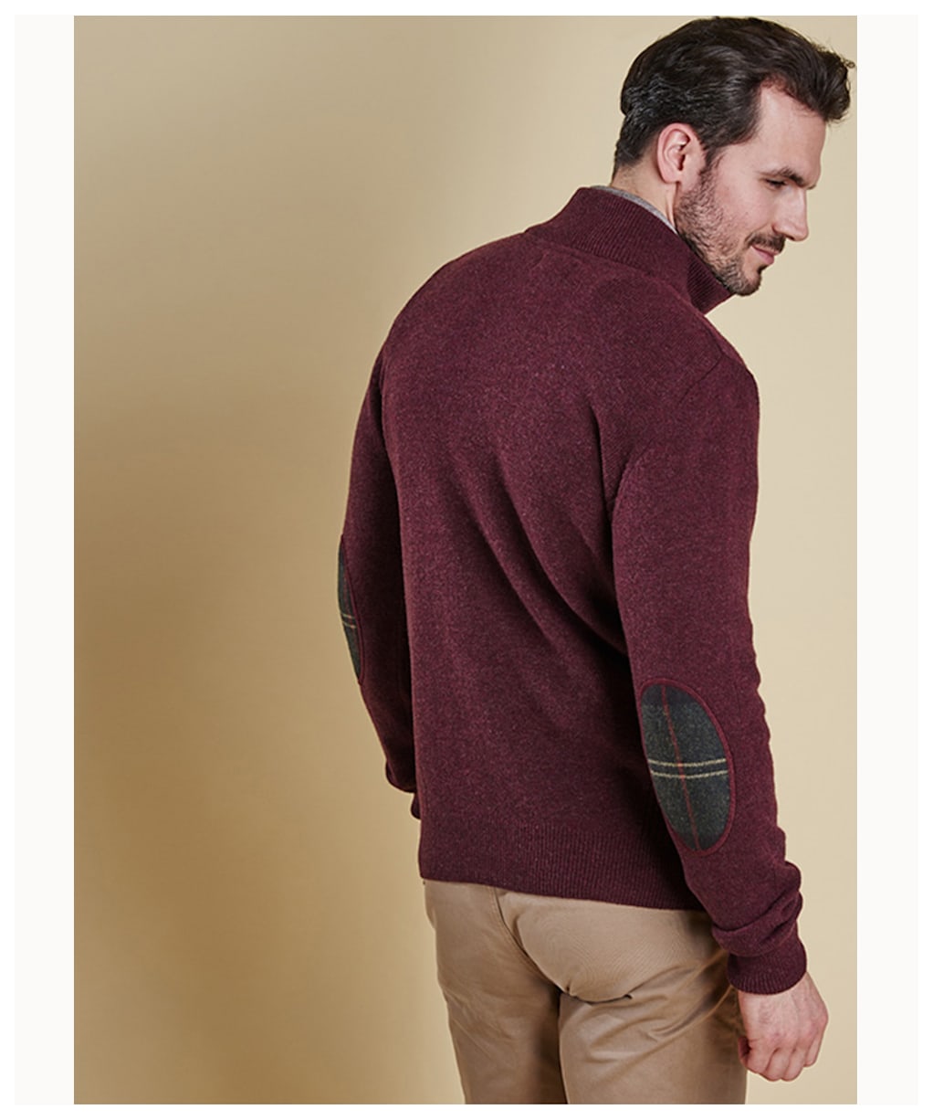 Men’s Barbour Holden Half Zip Sweater - Merlot