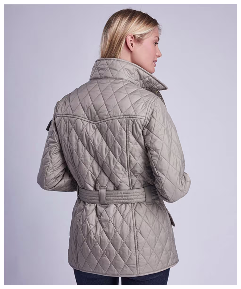 Women's Barbour International Lightweight Quilted Jacket - Taupe / Pearl