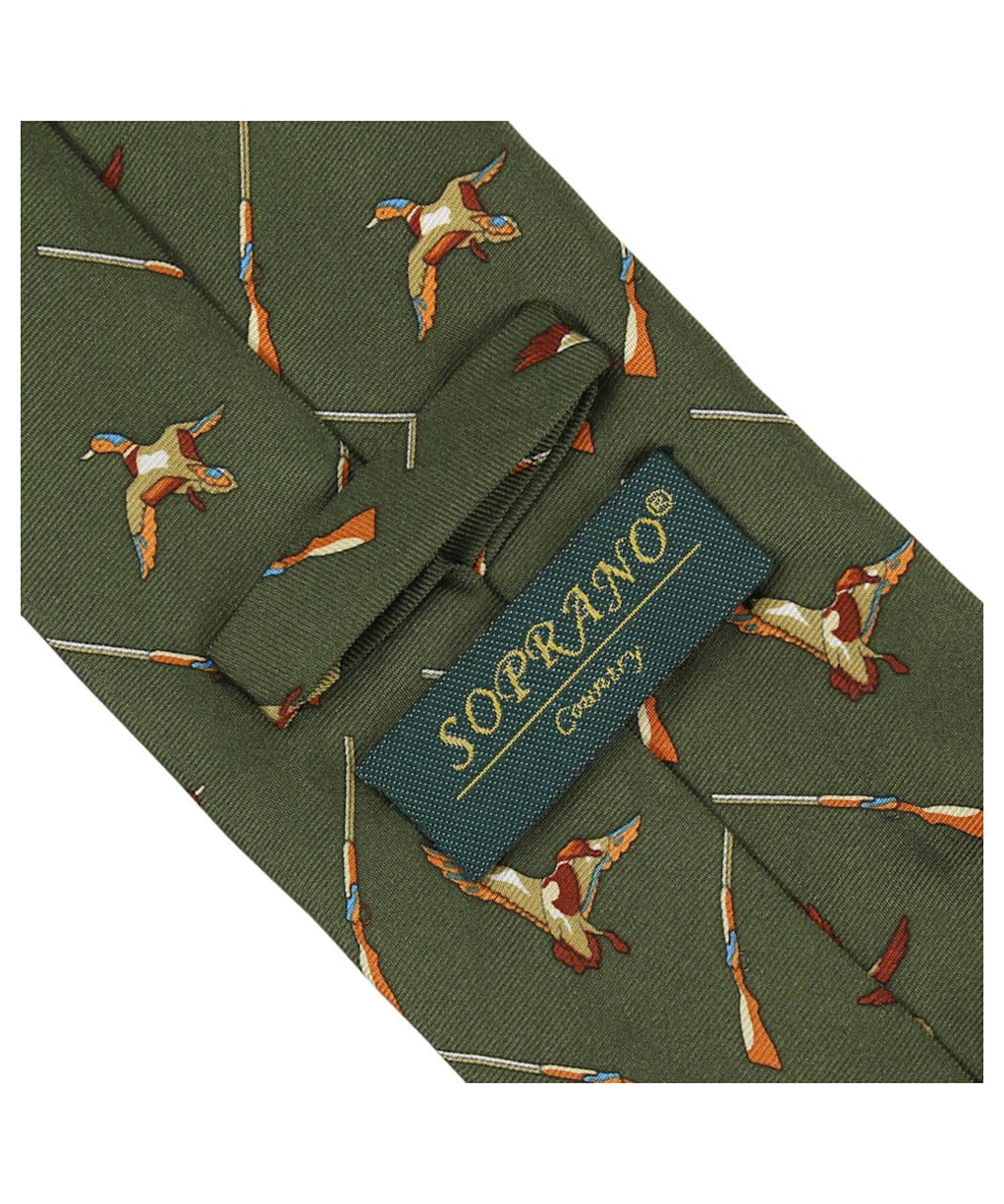 Men's Soprano Country Green Flying Ducks Tie - Country Green