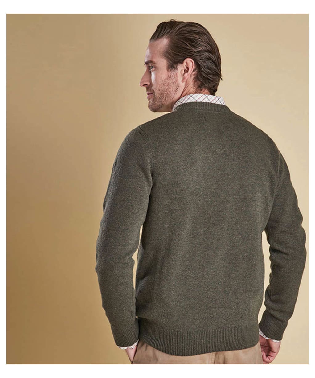 Barbour Nelson Essential V Neck Jumper - Seaweed