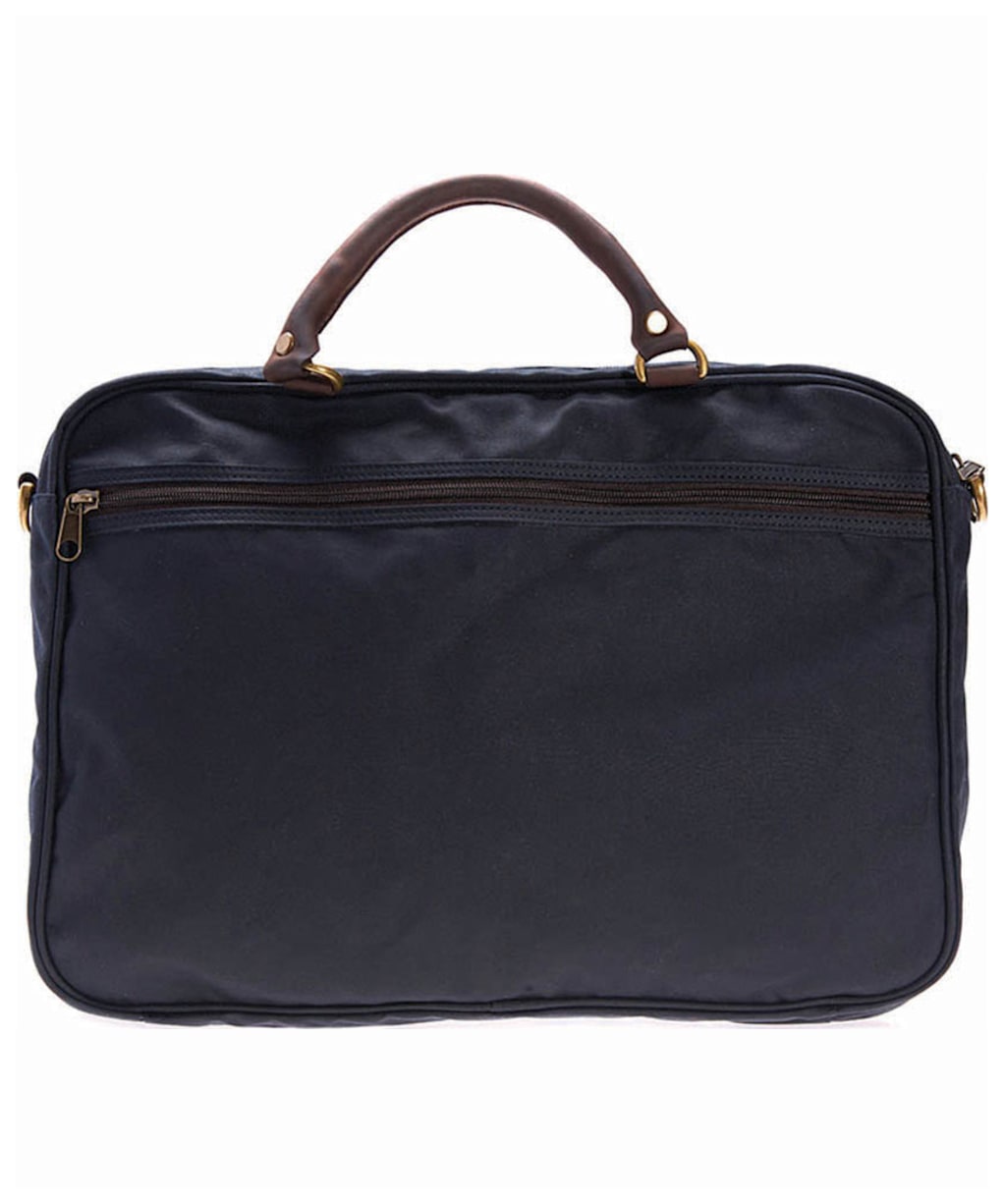 Barbour Wax and Leather Briefcase - Navy
