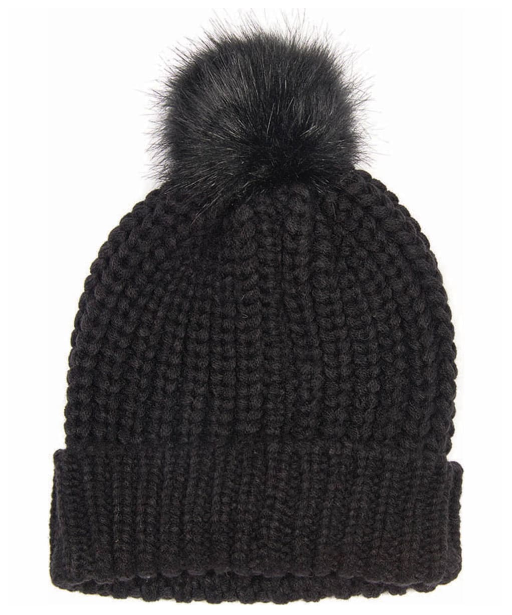 Women's Barbour Saltburn Bobble Hat - Black