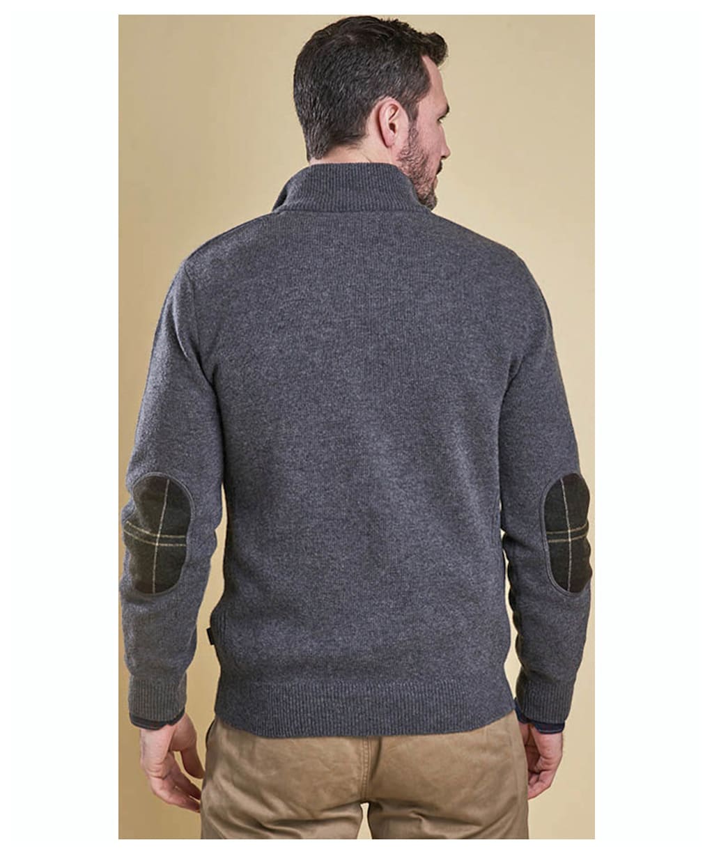 Men’s Barbour Holden Half Zip Sweater - Mid Grey Marl
