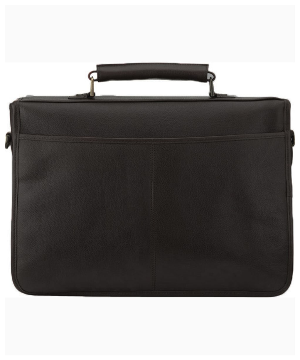 Barbour Leather Briefcase - Chocolate