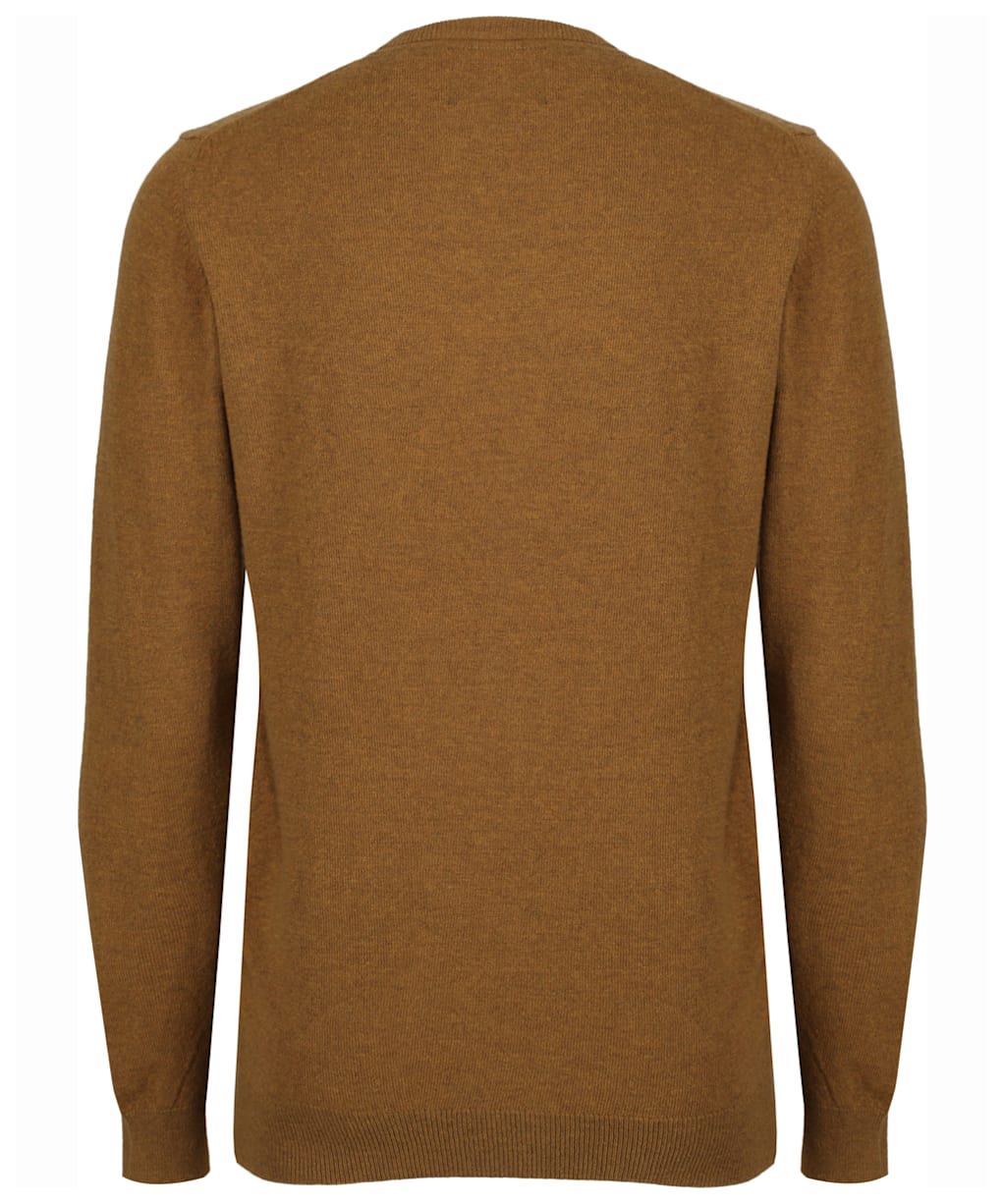 Men's Barbour Essential Lambswool Crew Neck Sweater - Antique Gold
