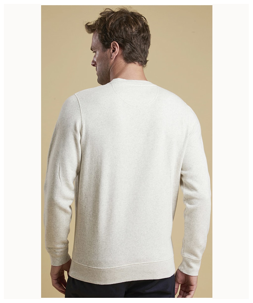 Men’s Barbour Prep Logo Crew Neck Sweater - Ecru Marl