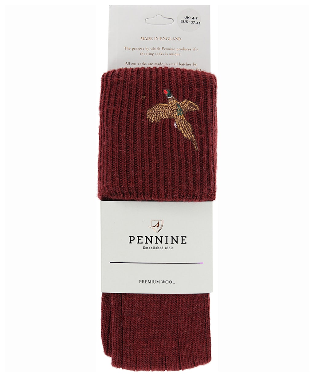 Men’s Pennine Stalker Shooting Socks - Burgundy