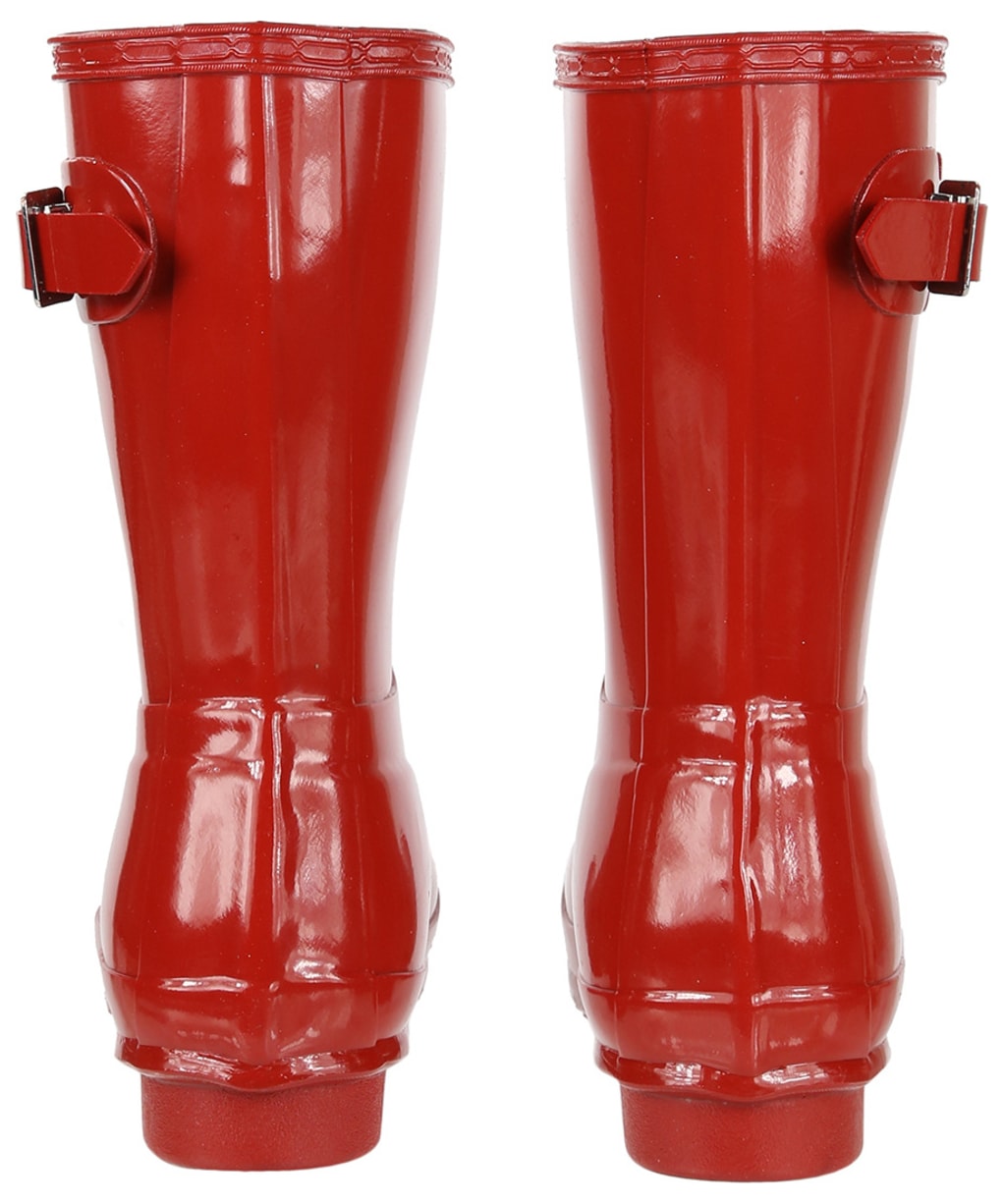 Women's Hunter Original Short Gloss Wellington Boots - Military Red