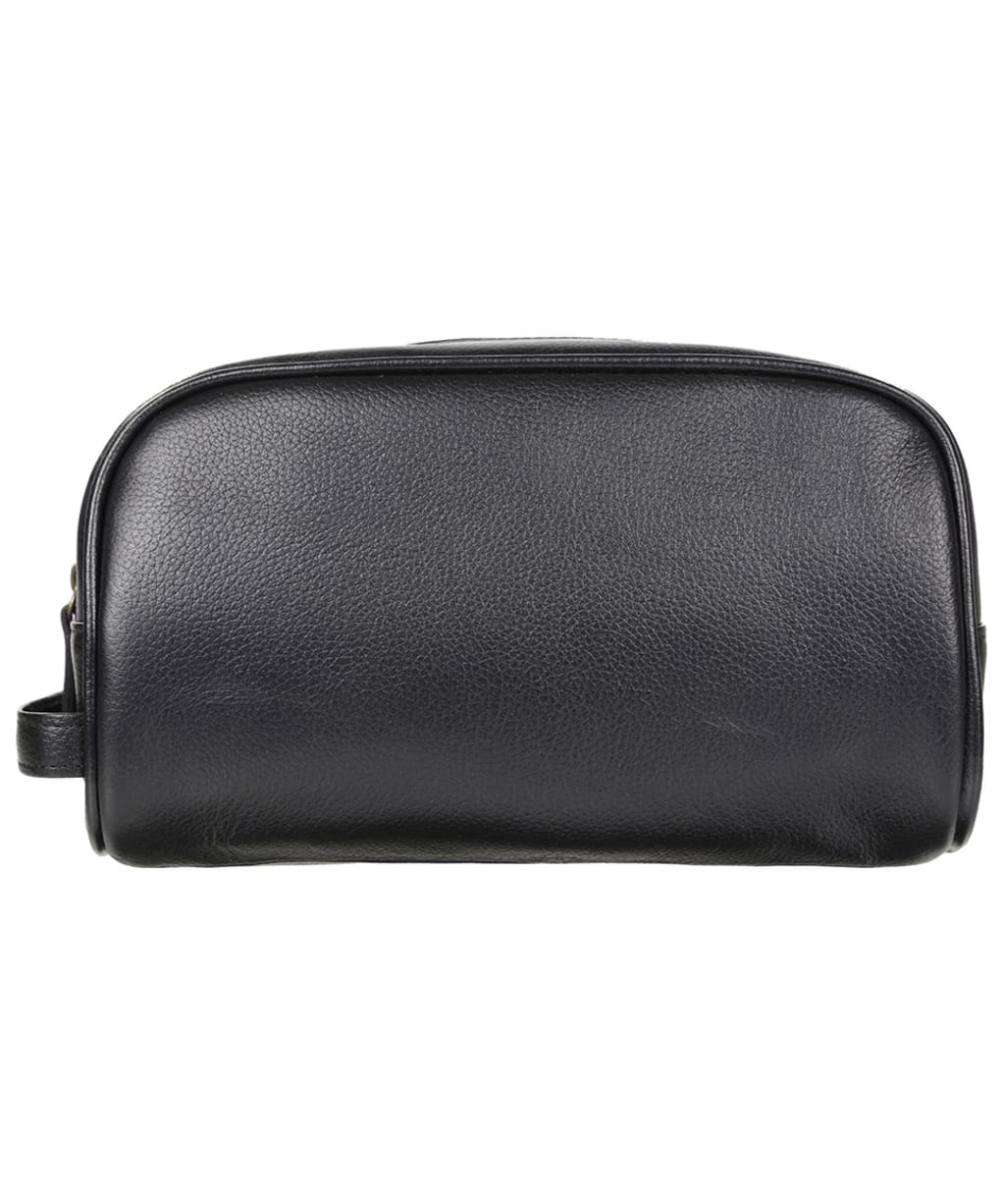 Barbour Leather Washbag - Black