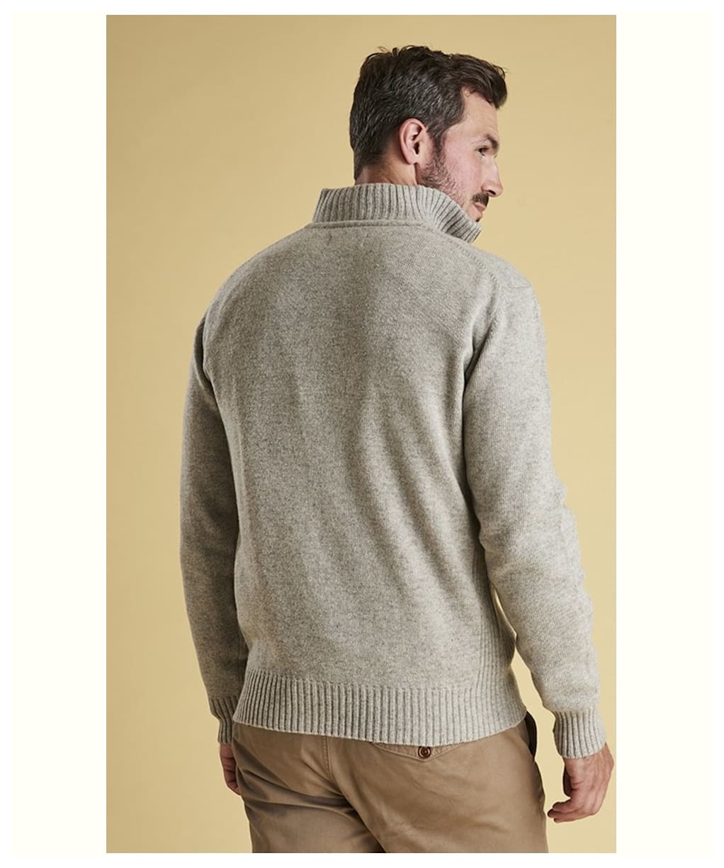 Men's Barbour Essential Lambswool Half Zip Sweater - Light Grey Marl
