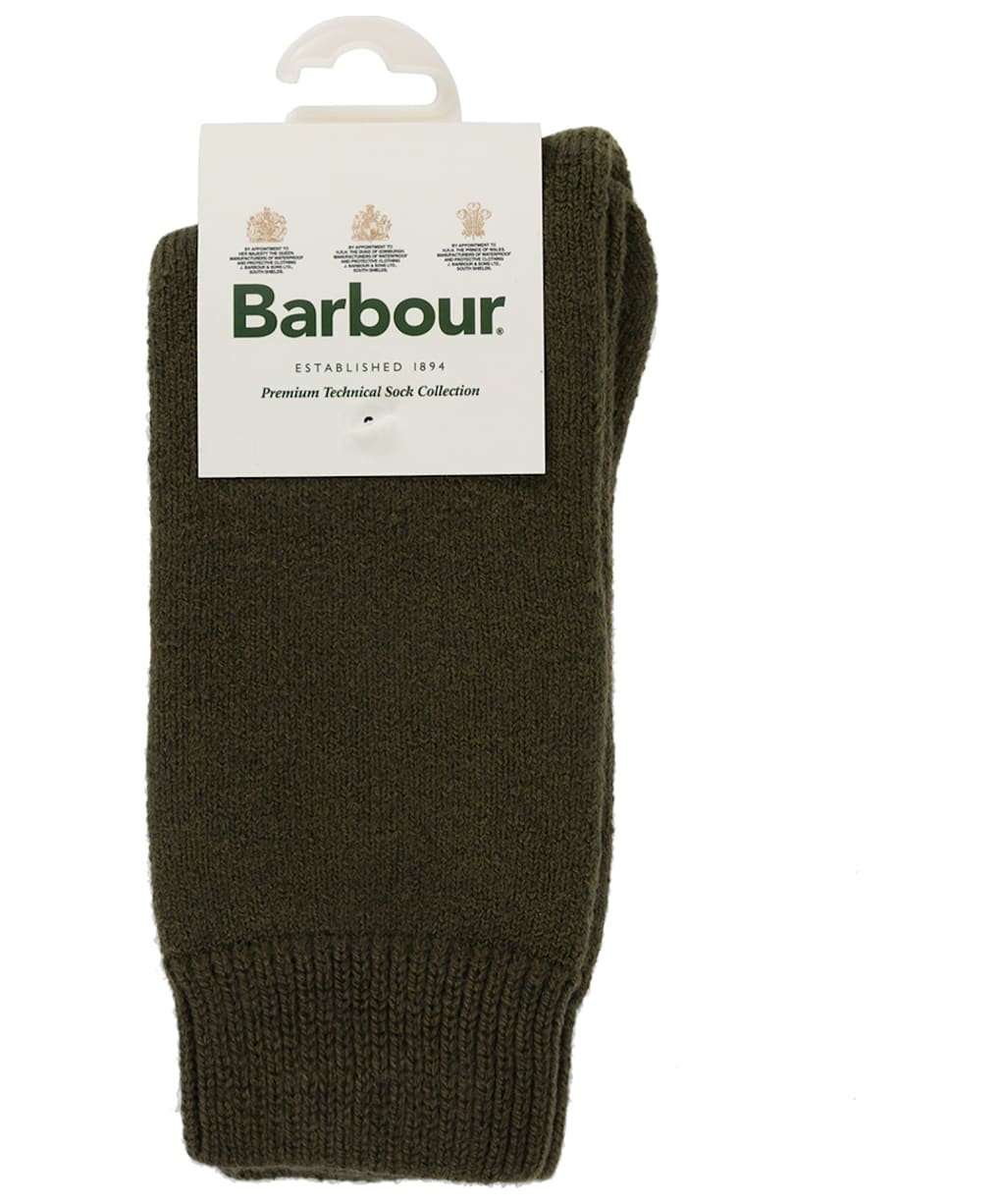 Men’s Barbour Wellington Calf Socks - Olive