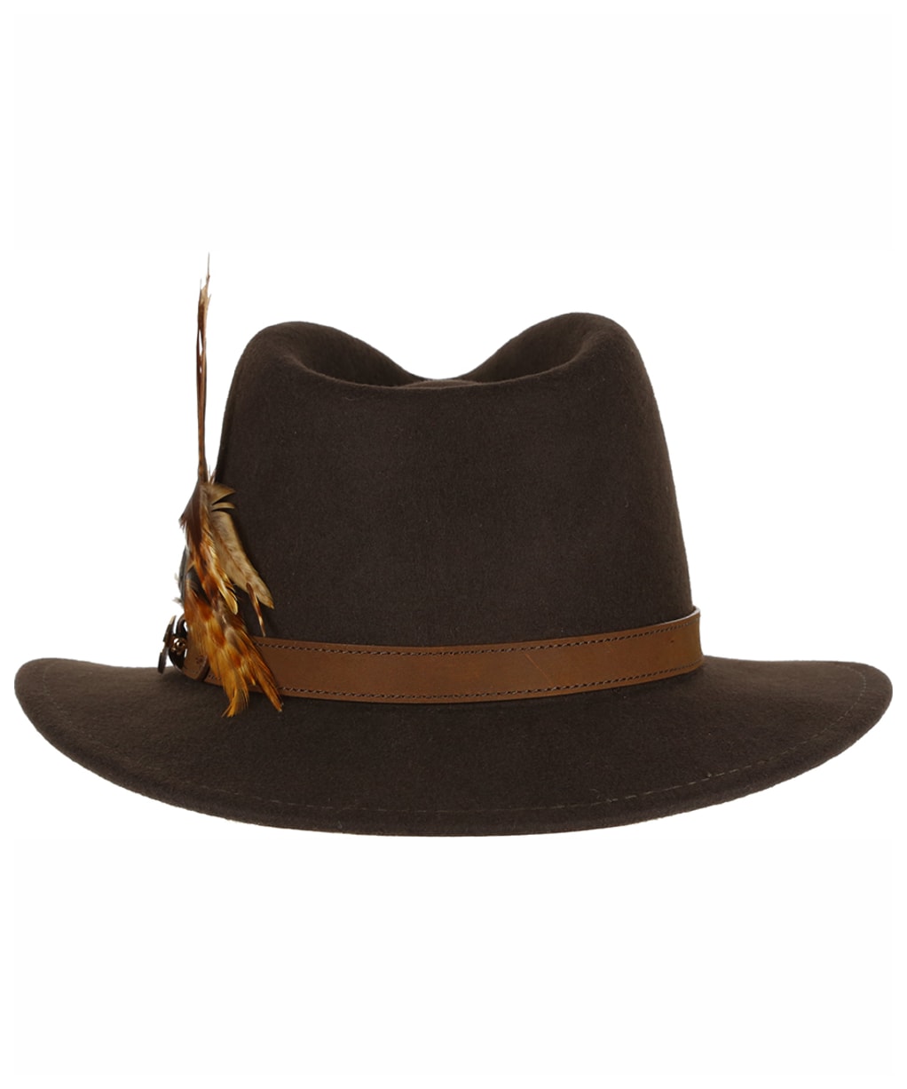Women’s Hicks & Brown The Suffolk Fedora - Gamebird Feather - Brown