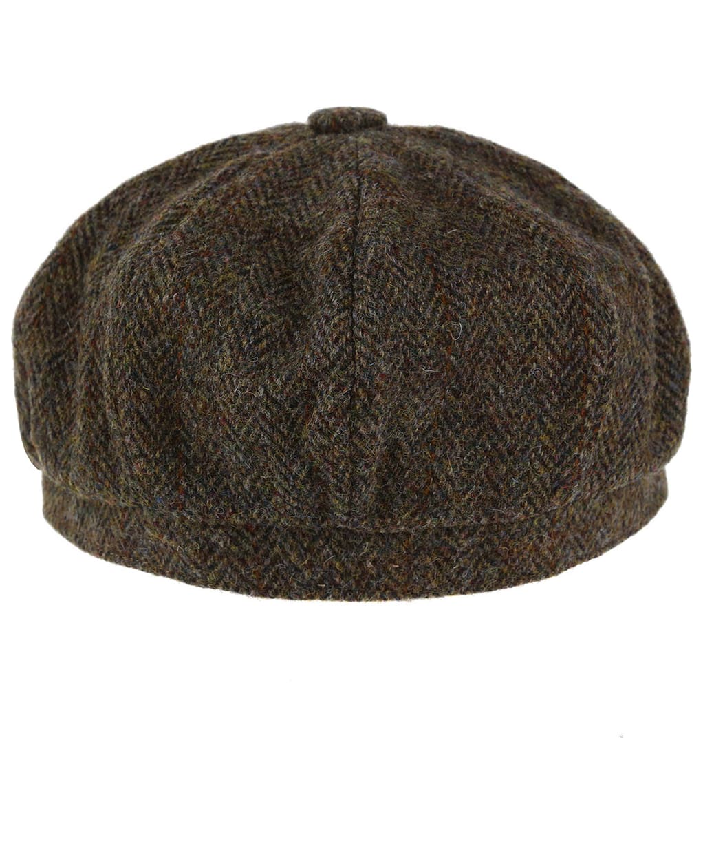 Heather Scott Harris Tweed Newsboy Cap - Green / Brown HB