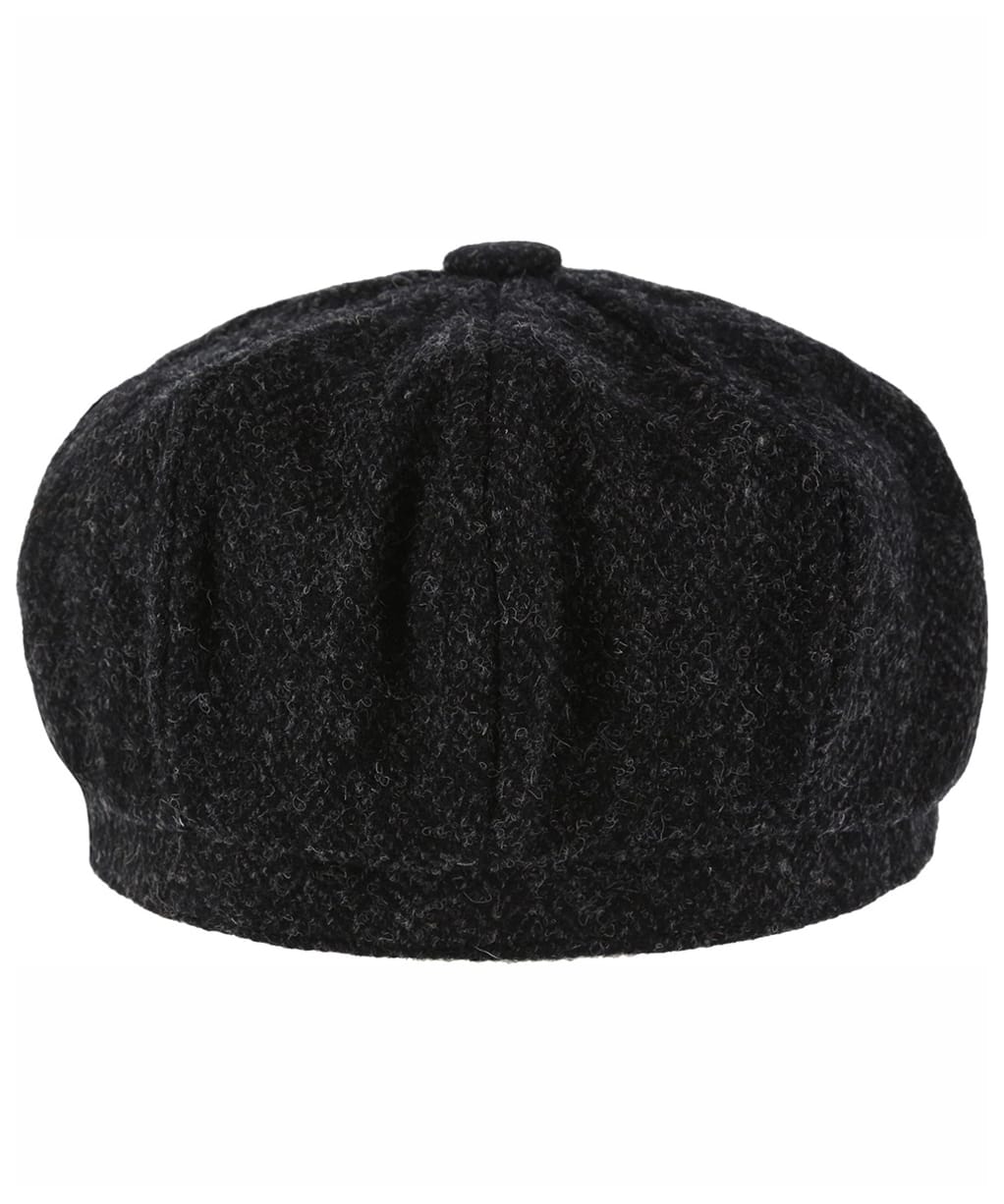 Heather Scott Harris Tweed Newsboy Cap - Black HB