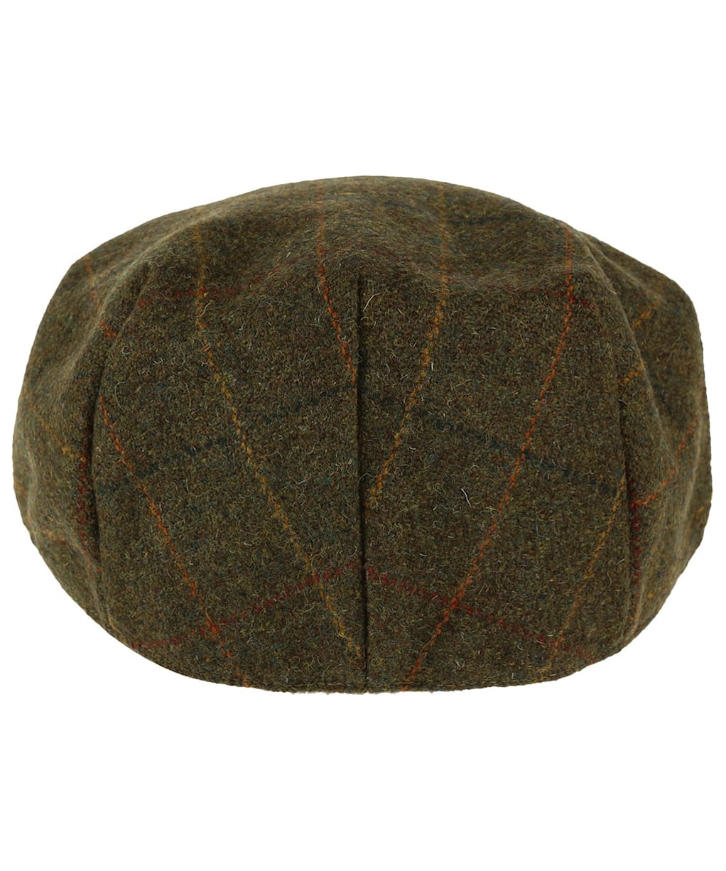 Heather Kinloch Waterproof British Tweed Flat Cap - Brown / Orange Check