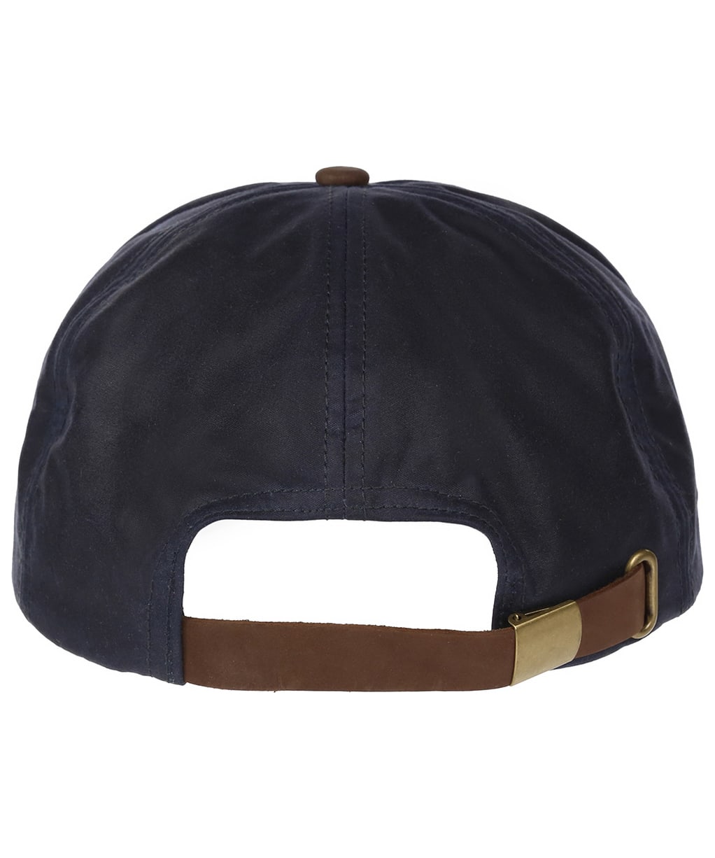 Heather Hamilton Wax Leather Peak Baseball Cap - Navy
