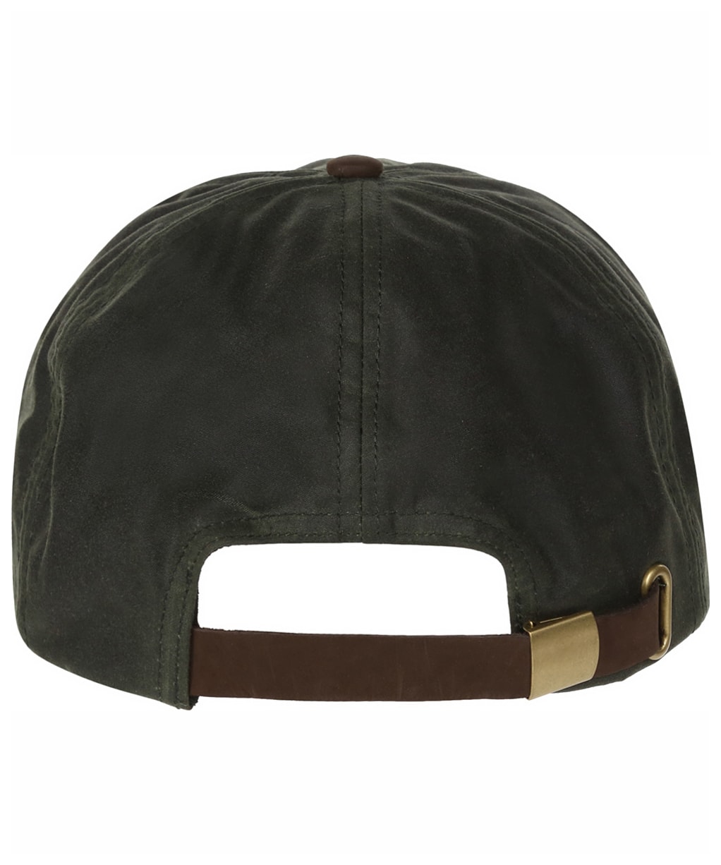 Heather Hamilton Wax Leather Peak Baseball Cap - Olive