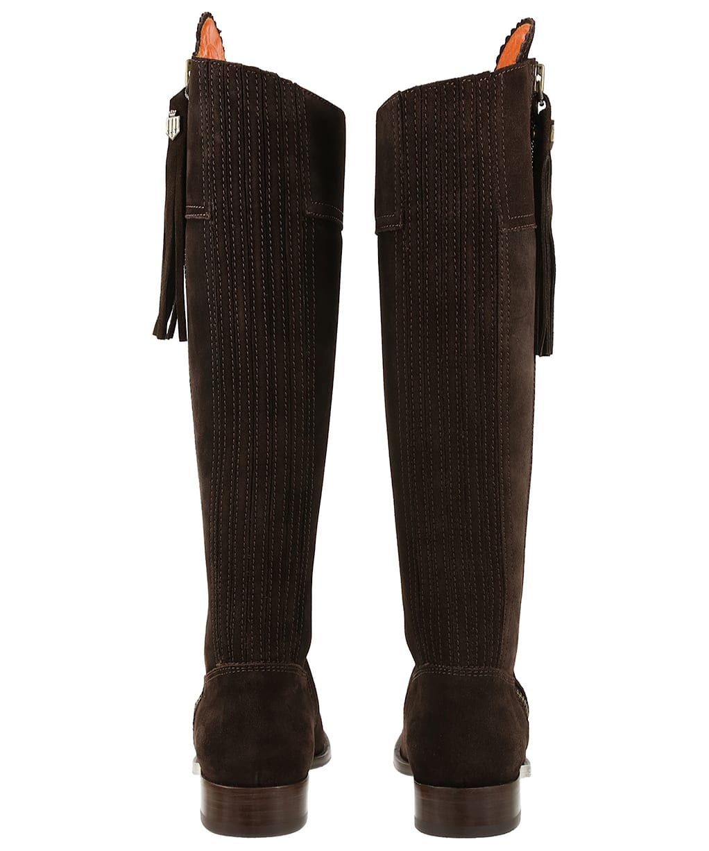 Women's Fairfax & Favor Flat Regina Boots - Chocolate Suede